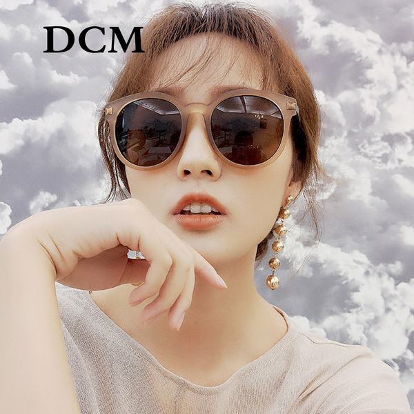 

dcm new retro round sunglasses women brand design female sun glasses oculos de sol feminino uv400, White;black