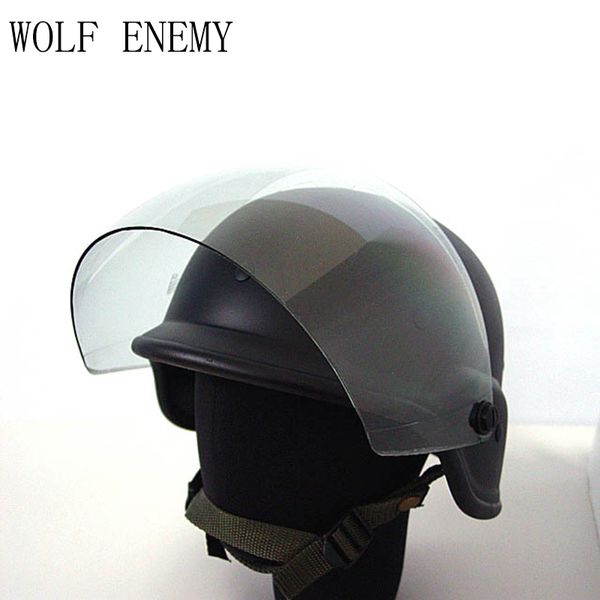 

2 colors tactical army swat m88 helmet usmc shooting classic protective pasgt helmet black/od with clear visor