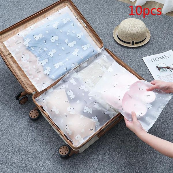 

ocardian storage bags 10pcs cartoon print travel clothing underwear sealed storage bag closet sundries organizers drop ship 2020
