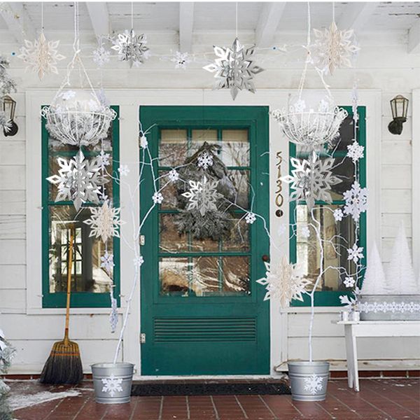 

snowflake ornaments beautiful l paper winter 6pcs 3d