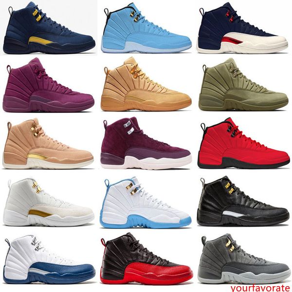 

new jumpman 12s winterized wntr gym red michigan mens basketball shoes the master flu game taxi 12 men sport sneakers shoe us 7-13