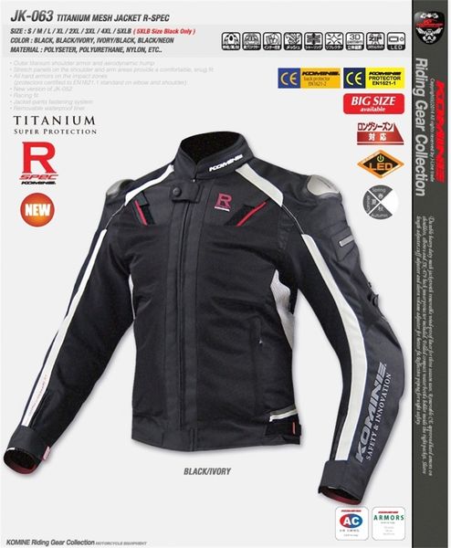 

2019 new komine jk 063 new hump car clothing titanium alloy motorcycle motorcycle racing garage riding suits clothes dd