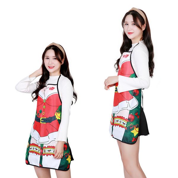 

2020 new year christmas decorations for home frozen home decoration accessories adornos de navidad natal christmas kitchen apron