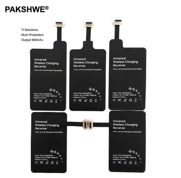 

android qi receiver wireless charger receiver adapter ti solution fast charging for huawei p9 all micro-usb type-c phones