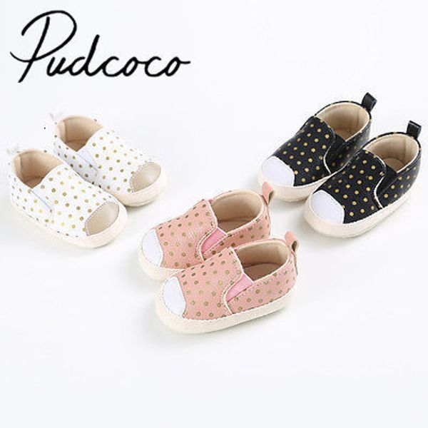

pudcoco baby girl boys soft pu leather shoes toddle infant anti-slip prewalker 0-18m, Black;red