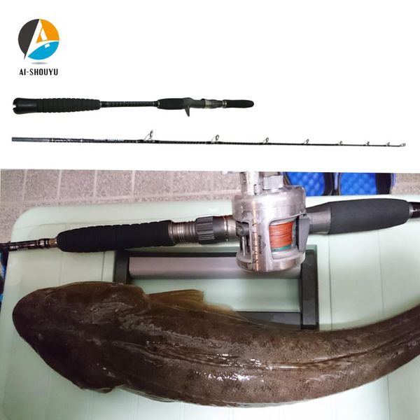 

ai-shouyu new slow jigging fishing rod 2.1m m power ocean rod mf action 8kg carbon boat fishing lure weight 80-200g 100-250g