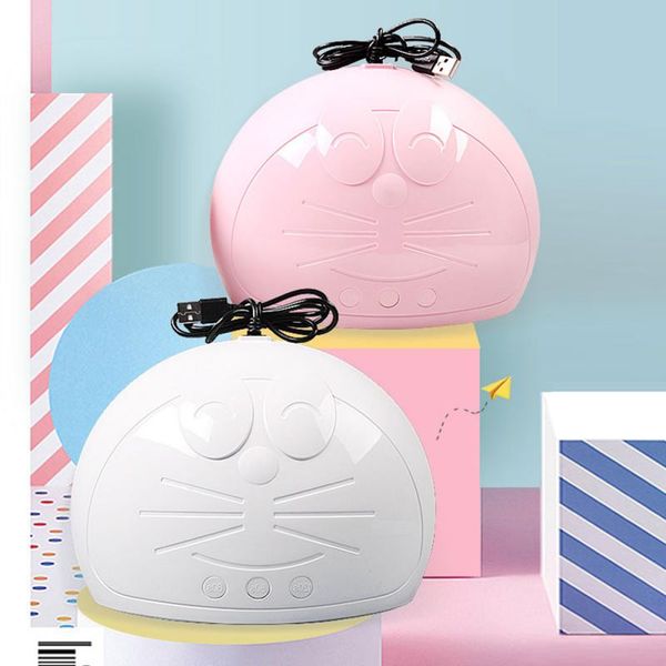 

cartoon cat 45w gel nail lamp uv led professional nail dryer light polish auto sensor curing usb charging smart timing ship
