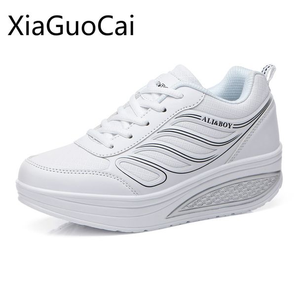

wedge sneakers women super light mesh running shoes height increasing women breathable slimming swing shoes ing