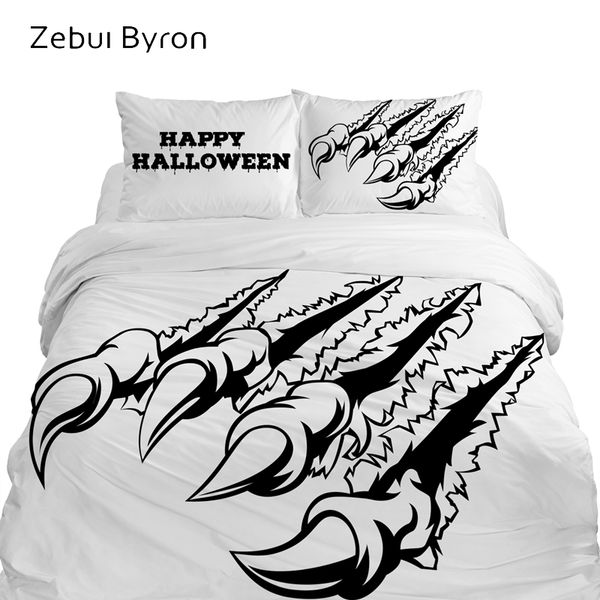 

3d duvet cover set,white bedding set king//eruo/usa/custom size,blanket/quilt/cover set,happy halloween bed set,drop ship