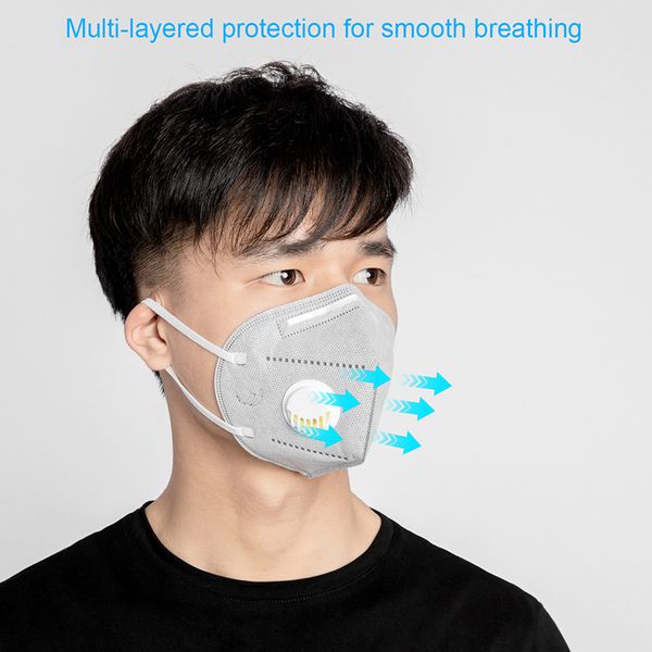 

anti virus vertical folding nonwoven valved dust pm2.5 n95 respirator mouth with valve gauze mask fast shipping ydlh