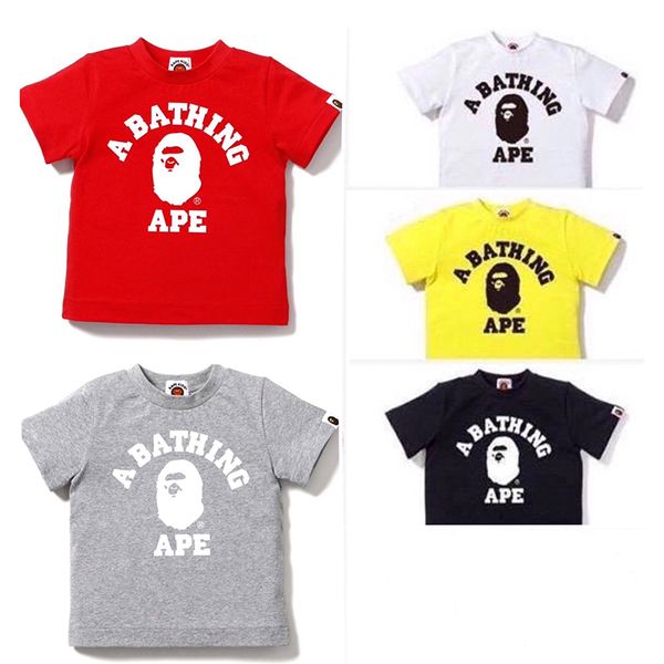 

bape boys girls t shirt summer boys clothing лопок деи коѬоким Ѭђкавом дека ђболка вокое, White;black