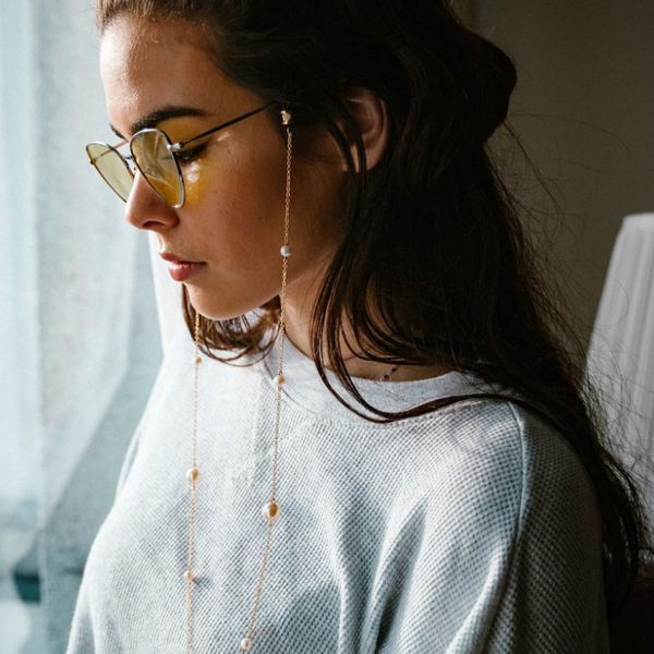 

vintage sun glasses chain holder for women fashion sunglasses neck chain men metal eye glasses strap landyard cordon para gafas, Silver