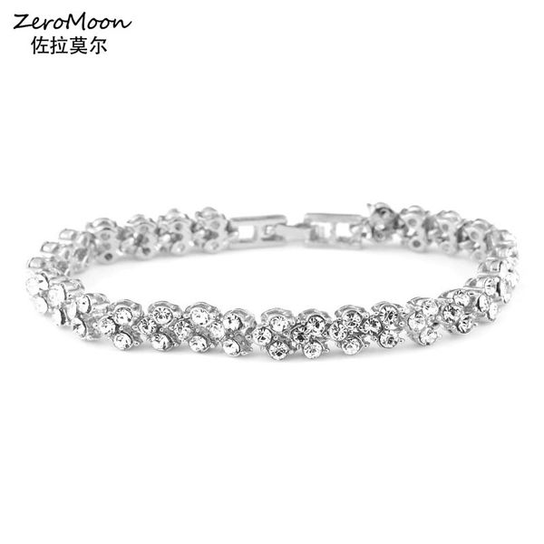 

elegant crystal rhinestone bracelet women hand accessory fashion jewelry, Black