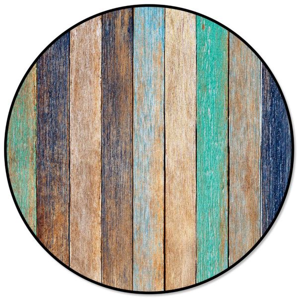 

vintage wood texture round carpets for living room bedroom chair area rug children room play tent kids floor mat