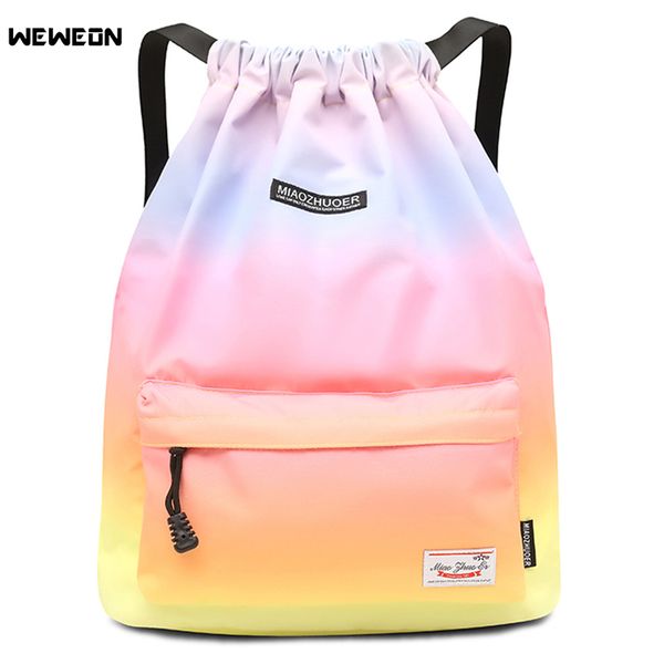 

waterproof gym bag drawstring bags backpack for training women girls sports bag colorful travel drawstring outdoor fitness packs