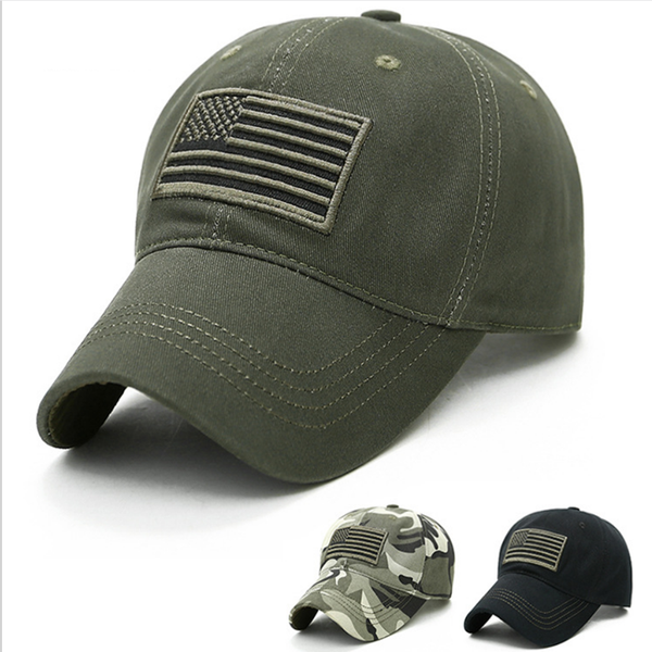 

baseball cap climbing cap men's hat travel outdoor sports hat with american flag cotton outdoor sports sunshade, Blue;gray