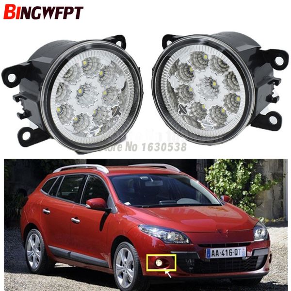

2x car styling h11 led fog lamps front bumper auxiliary passing lights for megane iii coupe grandtour hatchback