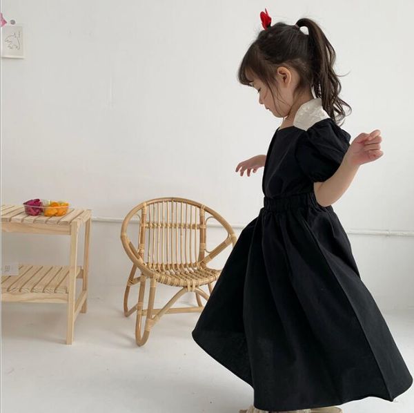 

2020 new baby girls 2 pcs set shirt+skirt summer cotton fashion kids girls suits 1-6t q, White