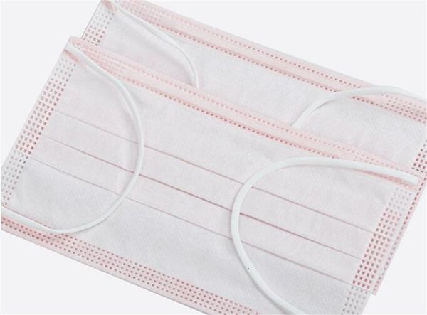 

party mask pink box одноразовая маска для лица 3 слоя ушной пыли mouth маски крышки 3ply нетканые одноразовые респиратор мягкой дышащей груз