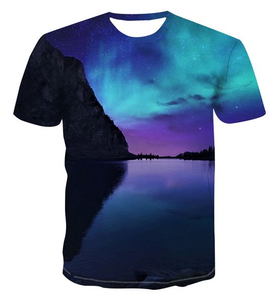 

men's t-shirts 2021 fashion t-shirt 3d science fiction star cartoon character summer versatile s-6xl, White;black