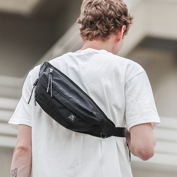 

2019 new men waist pack multi-functional waist bag fashion leisure nylon bag inclined shoulder