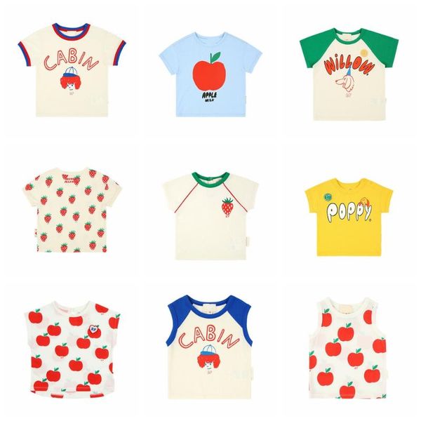 

pre-sale 2020 summer new series boys and girls costumes children cotton short sleeve t-shirt, Blue