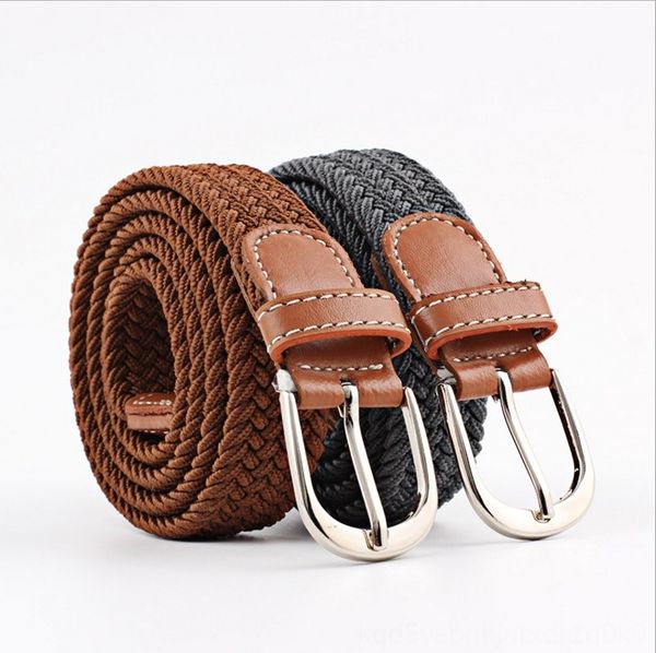 

women pin buckle canvas elastic elastic belt young student weaving canvas belt wholesale children belts belts & accessories belts, Black;brown