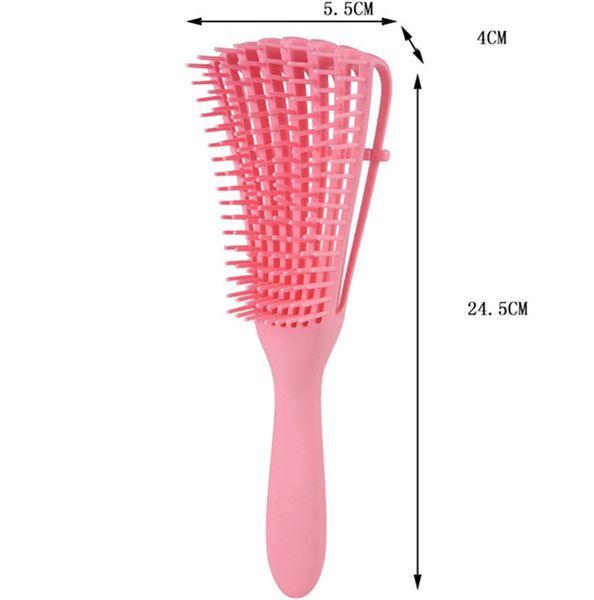 

1pc detangling brushs 4c hair detangler brush for curly wet thick kinky hair adjust hair combs scalp massage hairbrush, Silver
