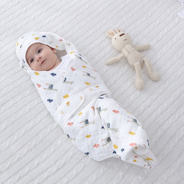 

newborn wrap quilt towel newborn bath comfortable soft baby hooded bathrobe cute animal beach cotton towel kids babies blanket
