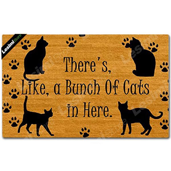 

house entrance welcome home door mat there's like a bunch of cats in here funny many cats print doormats funny gate mat