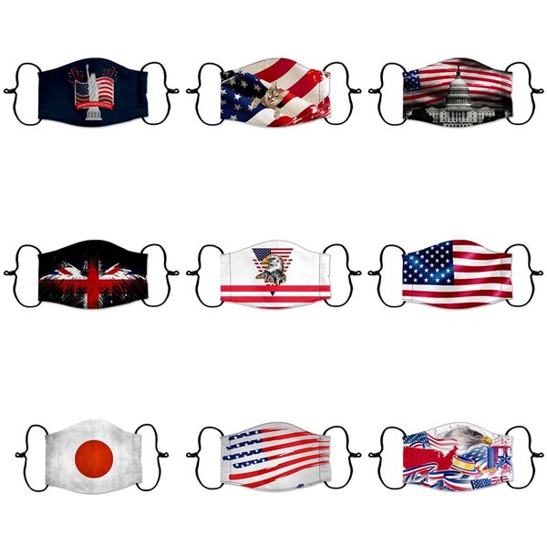 

2020 new 5 layer dust mask male and female designer football team usa fashion ice hockey printing custom breathable face mask #2281
