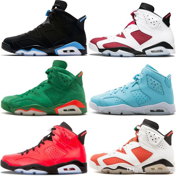 

men basketball shoes 6 6s grey electric green black infrared dmp quai 54 oreo unc hare gatorade sports sneakers