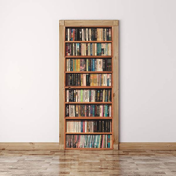 

деревянные трехмерный наклейки 3d моделирование дверь заклинило может смещаться наклейки bedroom гостиной diy обои mt024