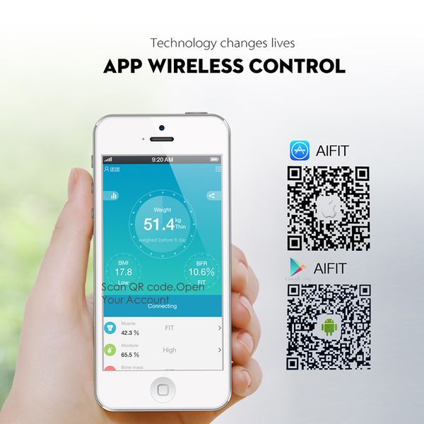

электронная цифровая body fat весы пол смарт bluetooth высокая точность беспроводной вес бытовая измерительные инструменты весы