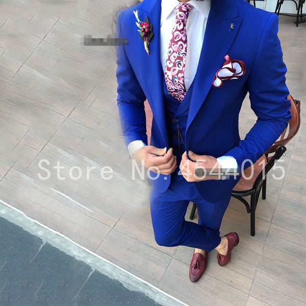 

men wedding suits slim fit real groomsmen royal blue shawl lapel groom suit mens tuxedo blazer wedding/prom suits 3 pieces, White;black