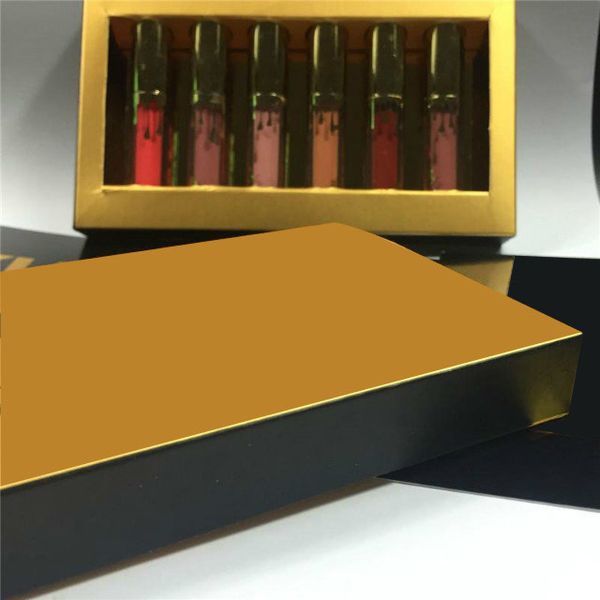

new lip gloss 6pcs set makeup set moisturizing long-lasting liquid lipstick makeup 6 colors epacket shipping