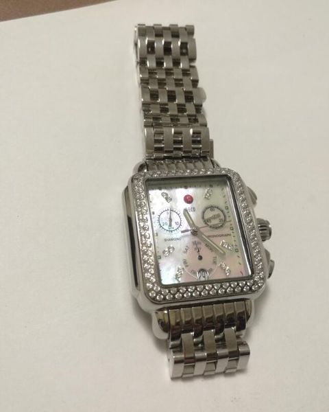 

Luxury watch ignature deco diamond mop hell dial diamond mark quartz movement fa hion watch women 039 dre watche