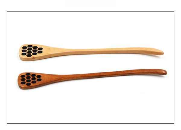 Wood Creative Carving Honey Stirring Honey Spoons Honeycomb Carved