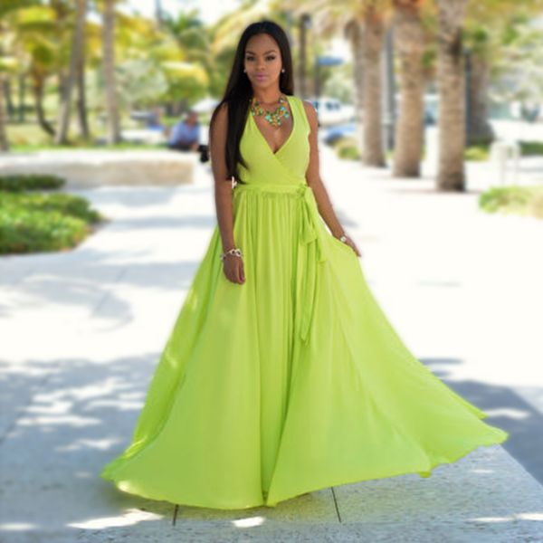 

european and american fashion women's loose chiffon dress in spring and summer
