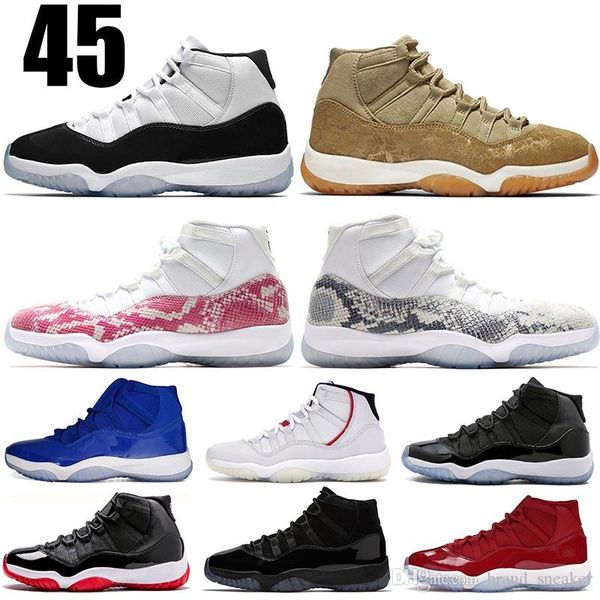 

concord 11 snakeskin 11 mens womens shoes triple blue 11s xi space jam platinum tint cap gown bred high low fashion sneakers 7-13