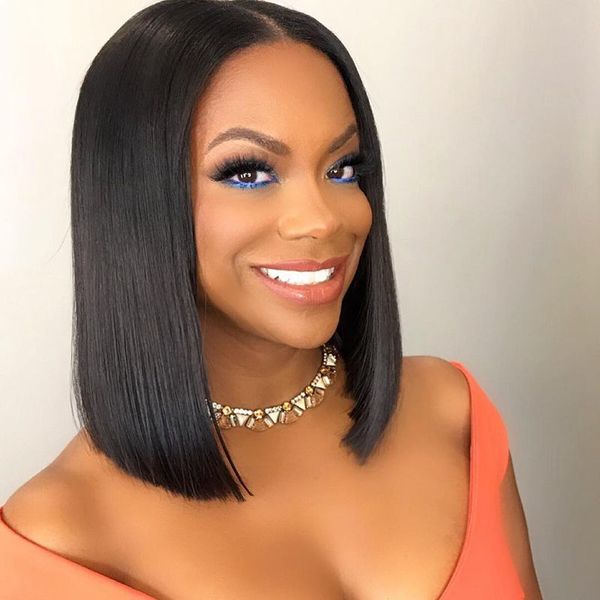 Grosshandel Kurze Gerade Bob U Teil Perucke Echthaar Brasilianische Upart Perucken Medium Side Part 1 X3 Bob Style Fur Schwarze Frauen Von Hotwig
