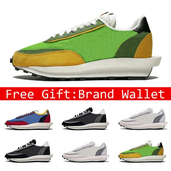 

new sacai ldv waffle running shoes for men women black white grey pine green gusto varsity blue mens trainers fashion sports sneakers