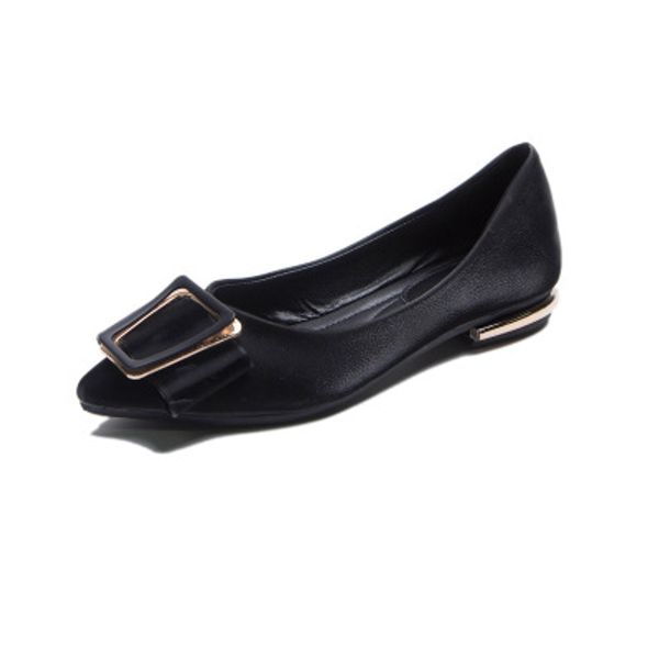 

2020 summer new pointed shallow mouth flat shoes wild casual soft comfortable women's flat shoes, Black
