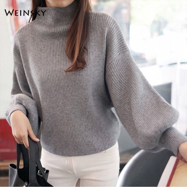 

weinsky women knitted sweaters and pullovers ladies autumn and winter 2018 fashion korean casual style pink black sweaters, White;black