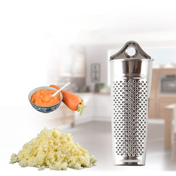 

10pcs/lot stainless steel versatile hand held nutmeg citrus zester ginger grater multifunctional ginger garlic nut planer ok 1063