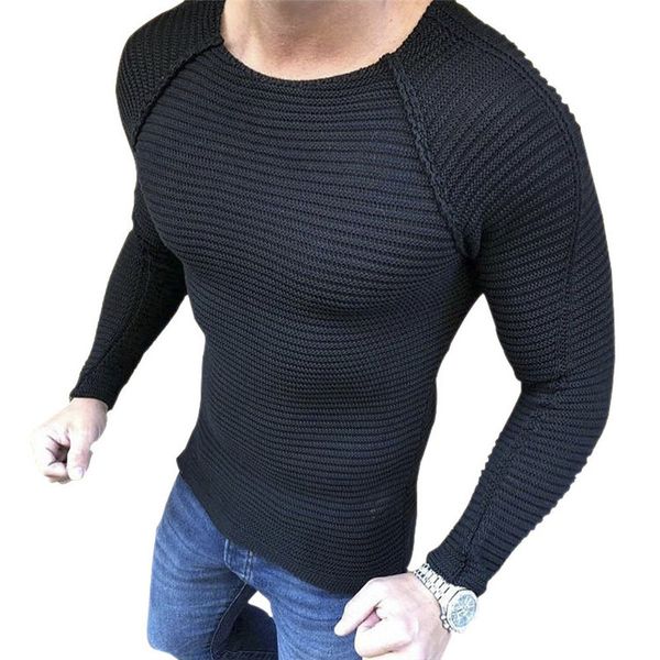 

mens designer sweaters solid color autumn and winter casual slim long sleeved crew neck pullover sweaters fashion men sweater, White;black