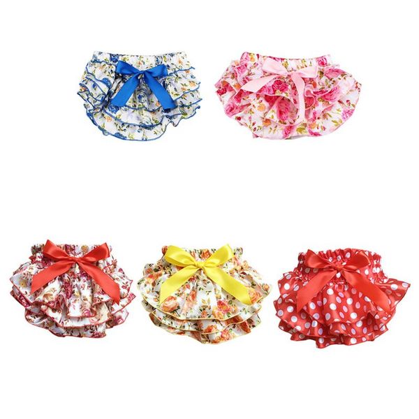 

new summer infant baby girl pant cotton floral pattern bottom multicolor briefs pp pants diaper cover panties, Black