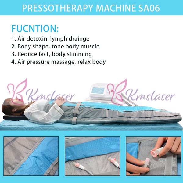 16pcs Macchina per pressoterapia a pressione d'aria dimagrante corpo relax massaggio drenaggio linfatico attrezzatura presoterapia per uso domestico salone