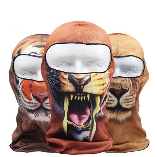 

3d animal face skull print cycling motorcycle facing face mask warm balaclava outdoor windproof ski hat