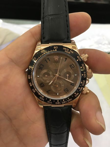 

with original box wristwatches sapphire 40mm 116509 automatic mechanical leather strap mens men's watch watches no chronograph brown di, Slivery;brown